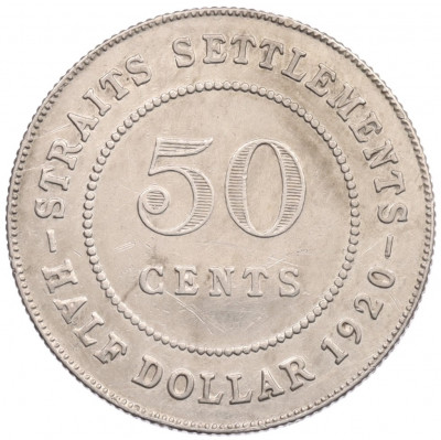 50 центов 1920 года Стрейтс Сетлментс