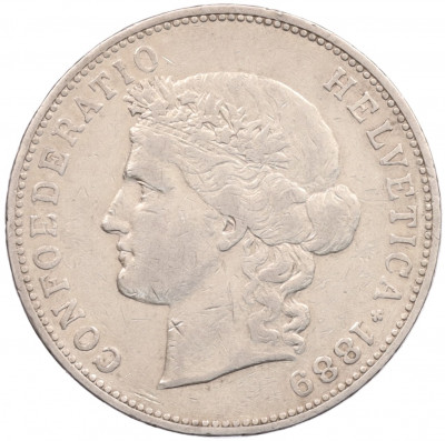 5 франков 1889 года Швейцария
