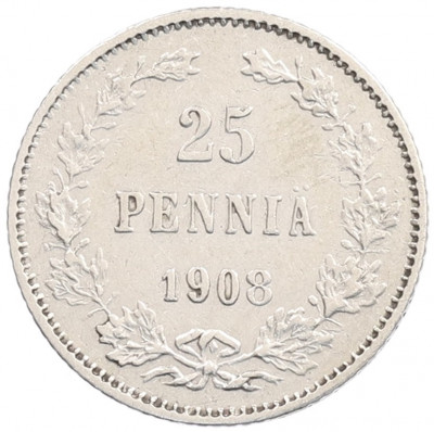 25 пенни 1908 года Русская Финляндия