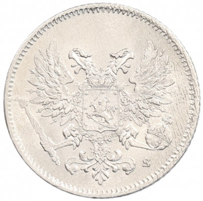 25 пенни 1917 года Русская Финляндия — Орел без корон (Временное правительство)