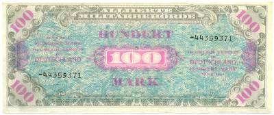 100 марок 1944 года Германия (Оккупация Союзными войсками)