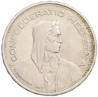 5 франков 1933 года Швейцария