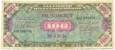 100 марок 1944 года Германия (Оккупация Союзными войсками)