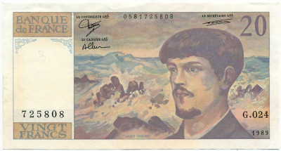 20 франков 1989 года Франция