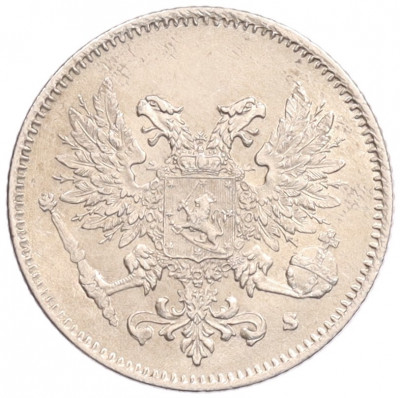 25 пенни 1917 года Русская Финляндия — Орел без корон (Временное правительство)