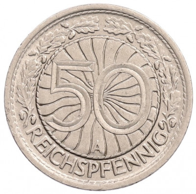 50 рейхспфеннигов 1927 года А Германия