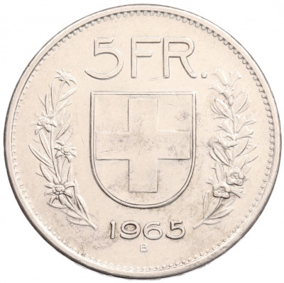 5 франков 1965 года Швейцария