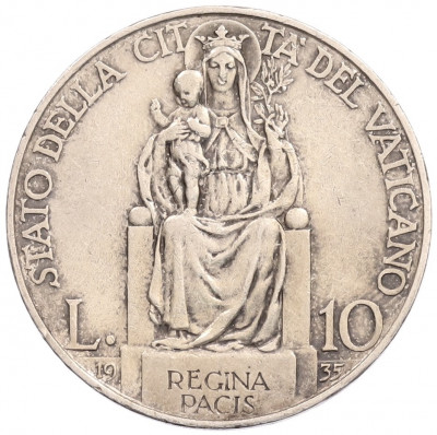 10 лир 1935 года Ватикан