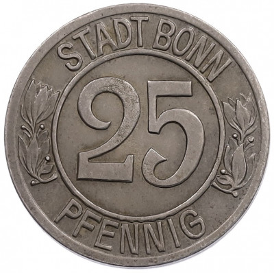 25 пфеннигов 1920 года Германия — город Бонн (Нотгельд)