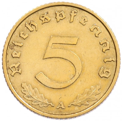 5 рейхспфеннигов 1939 года А Германия