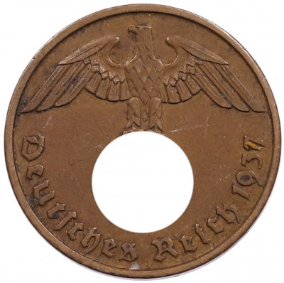 2 рейхспфеннига 1937 года J Германия