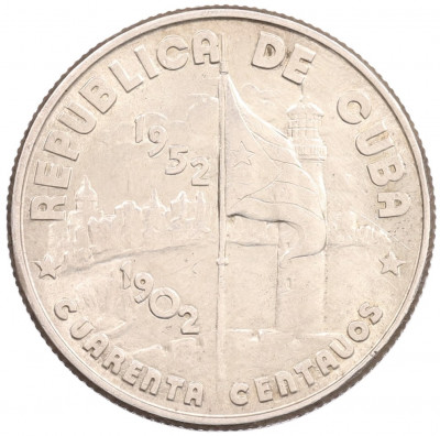 20 сентаво 1952 года Куба «50 лет Республике Куба»