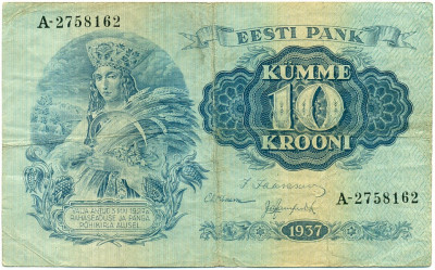 10 крон 1937 года Эстония