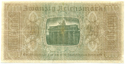 20 рейхсмарок 1940 года Германия (Для оккупированных территорий)