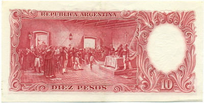 10 песо 1959 года Аргентина
