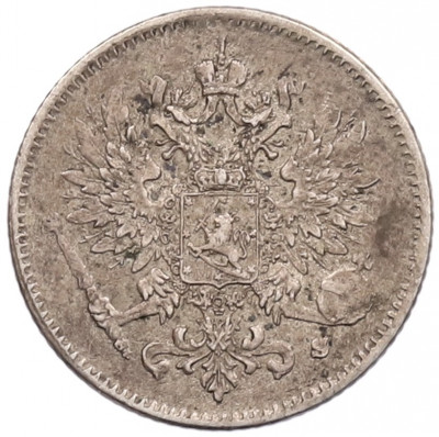 25 пенни 1917 года Русская Финляндия (Орел с коронами)