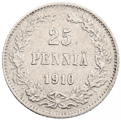 25 пенни 1910 года Русская Финляндия