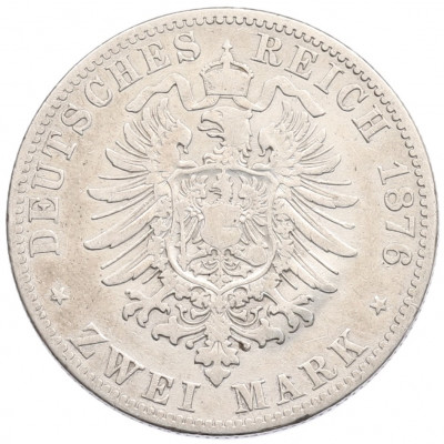 2 марки 1876 года А Германия (Пруссия)