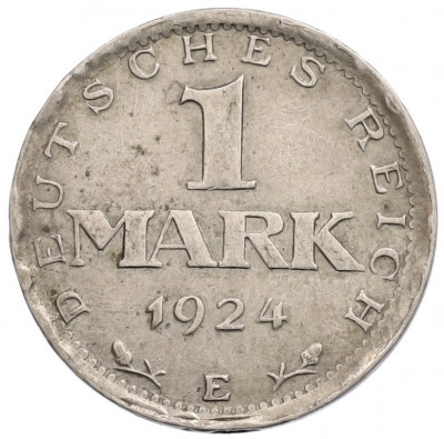 1 марка 1924 года Е Германия