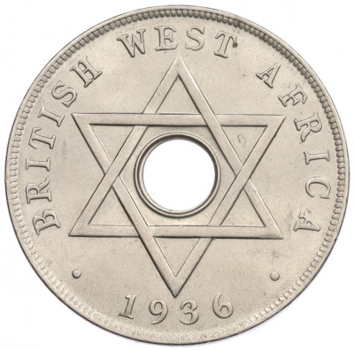 1 пенни 1936 года Британская Западная Африка