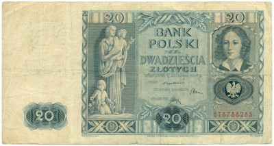 20 злотых 1956 года Польша