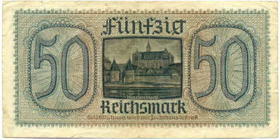 50 рейхсмарок 1940 года Германия (Для оккупированных территорий)
