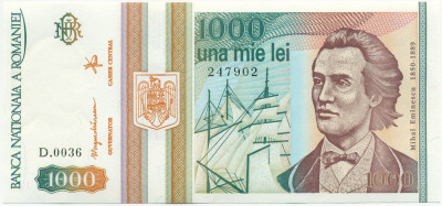 1000 лей 1993 года Румыния