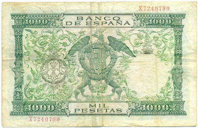 1000 песет 1957 года Испания