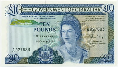 10 фунтов 1986 года Гибралтар
