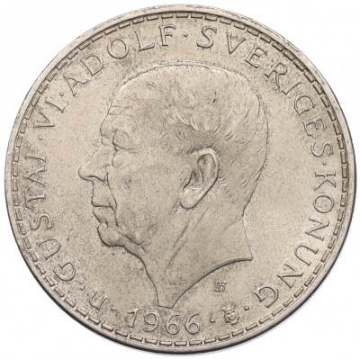 5 крон 1966 года Швеция 