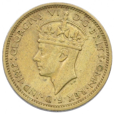 6 пенсов 1943 года Британская Западная Африка