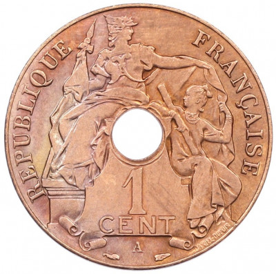 1 сантим 1938 года А Французский Индокитай