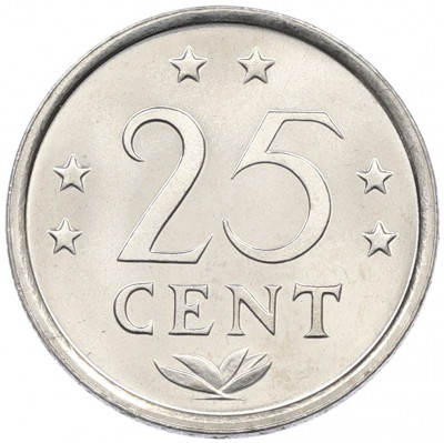 25 центов 1985 года Нидерландские Антильские острова