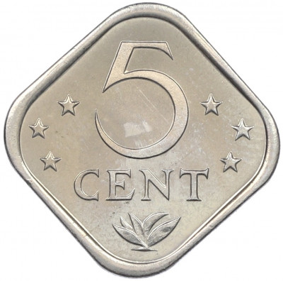 5 центов 1985 года Нидерландские Антильские острова
