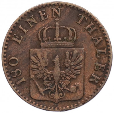 2 пфеннига 1865 года А Пруссия