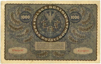 1000 марок 1919 года Польша
