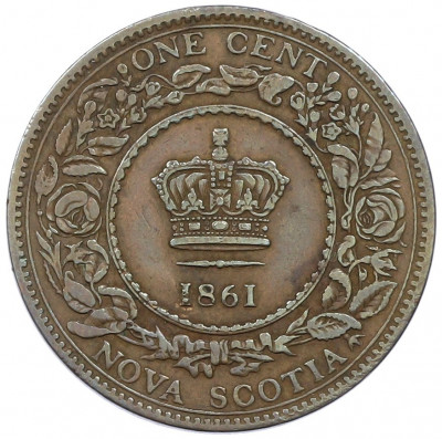 1 цент 1861 года Новая Шотландия
