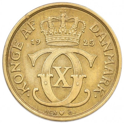 1/2 кроны 1925 года Дания