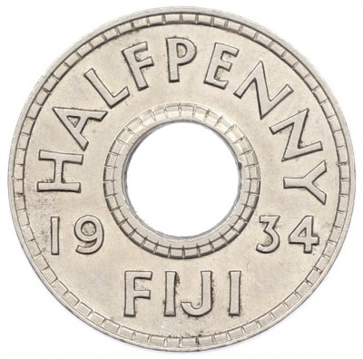 1/2 пенни 1934 года Фиджи