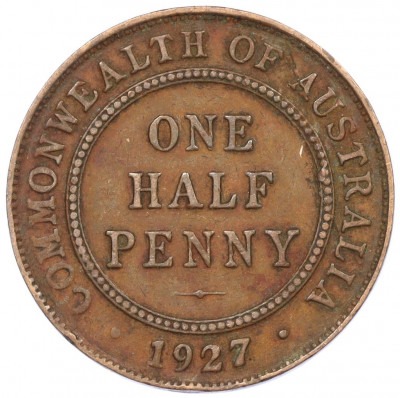 1/2 пенни 1927 года Австралия