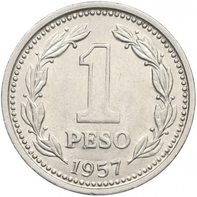 1 песо 1957 года Аргентина