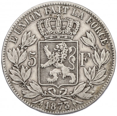 5 франков 1873 года Бельгия