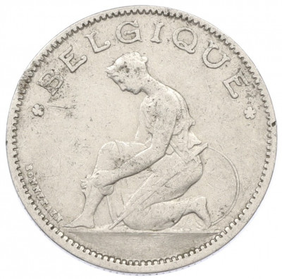 1 франк 1930 года Бельгия (Надпись на французском — BELGIQUE)