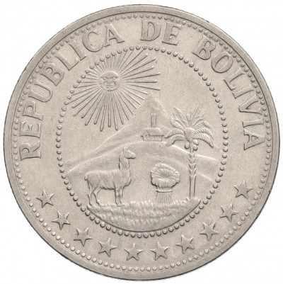 1 песо 1968 года Боливия