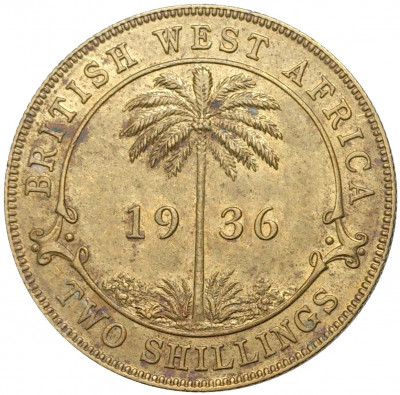 2 шиллинга 1936 года Британская Западная Африка
