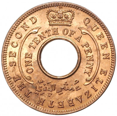 1/10 пенни 1954 года Британская Западная Африка