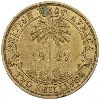 2 шиллинга 1947 года KN Британская Западная Африка