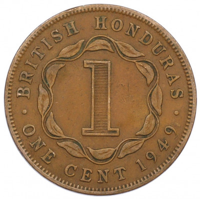 1 цент 1949 года Британский Гондурас
