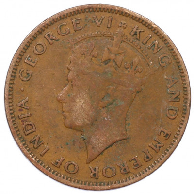 1 цент 1943 года Британский Гондурас