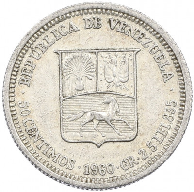 50 сентимо 1960 года Венесуэла